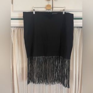 Black Fringe Skirt